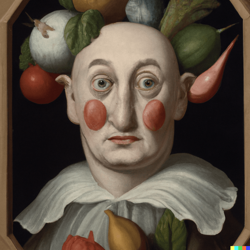 Image of Nic Cage in the style of Vertumnus