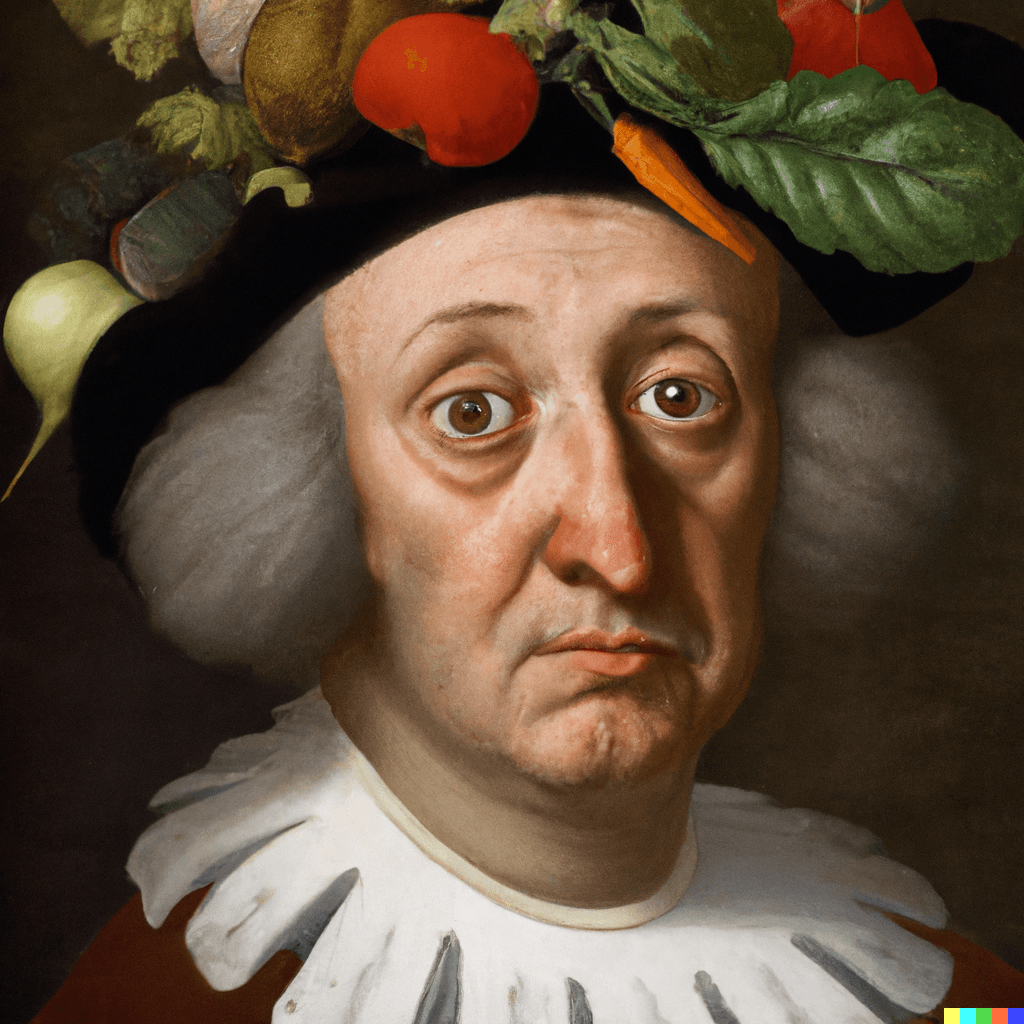 Image of Nic Cage in the style of Vertumnus