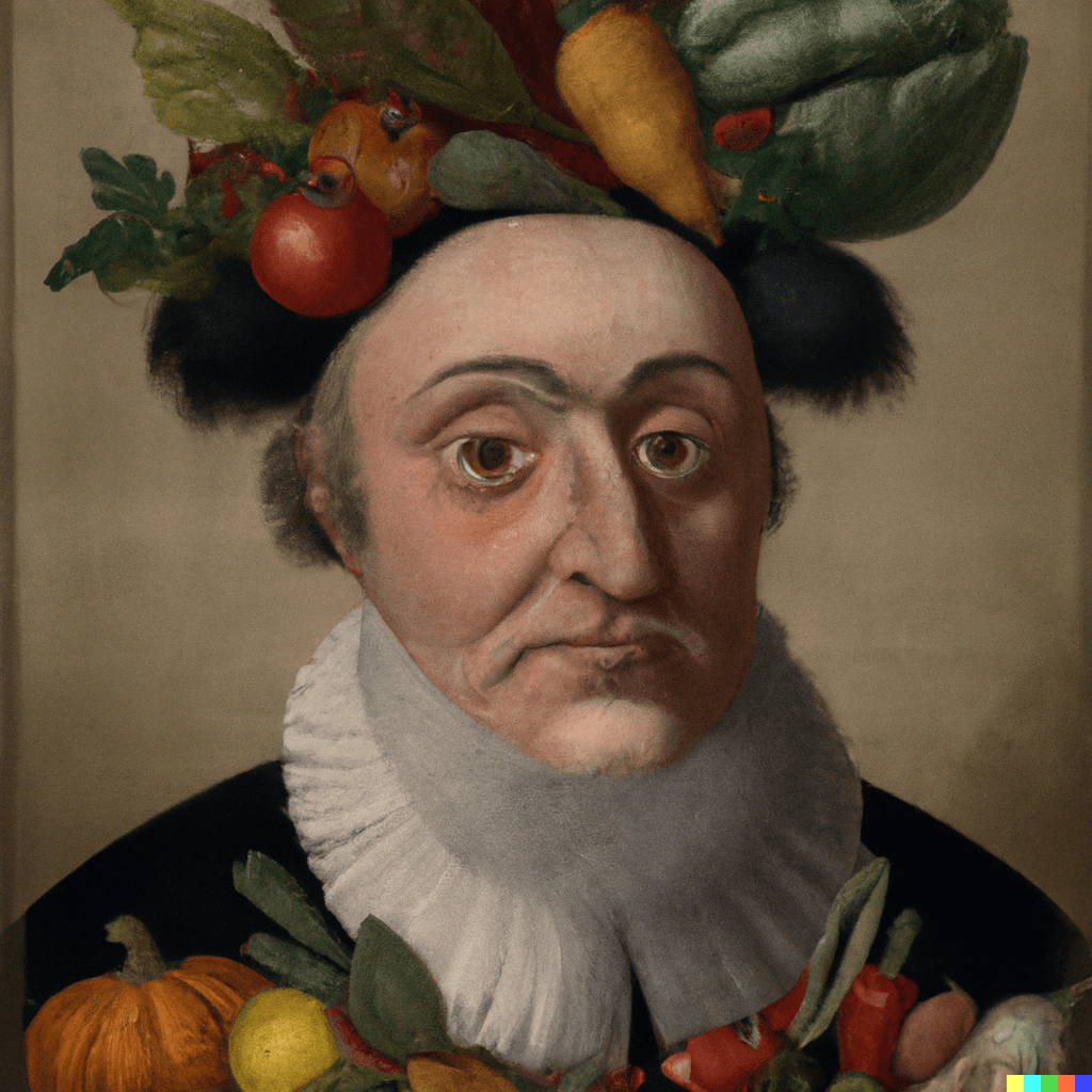 Image of Nic Cage in the style of Vertumnus